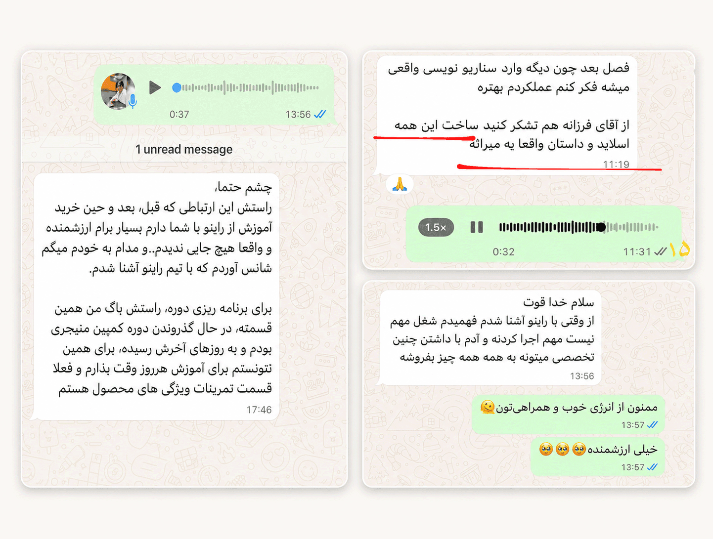۲. همراهی اعضا از تصمیم برای ورود تا اصلاح سناریوی فروش